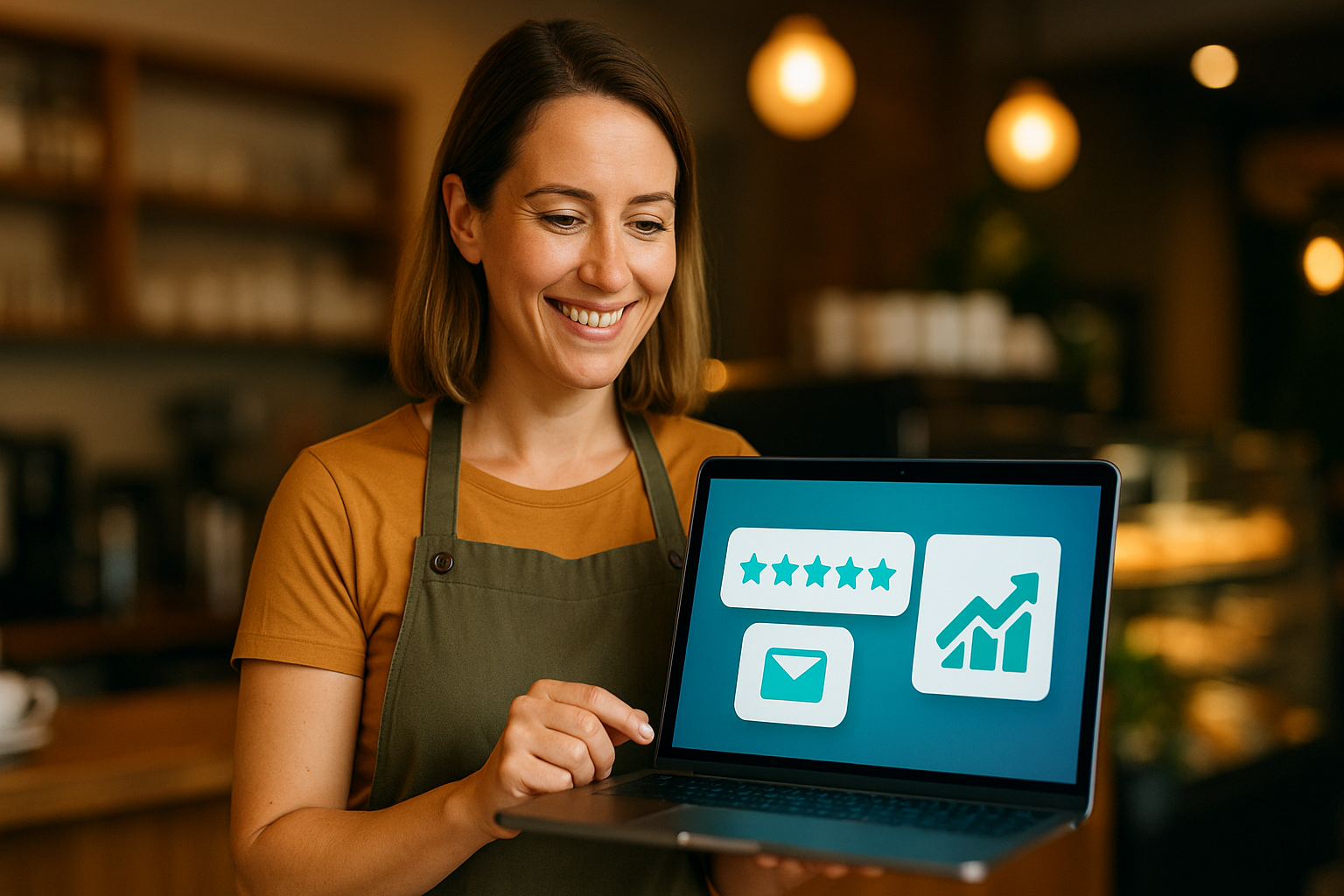 Customer using a QR code to share an honest Google review after a local business visit